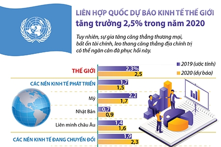 Liên Hợp Quốc dự báo kinh tế Thế Giới tăng trưởng 2,5% trong năm 2020