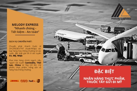 Dịch vụ chuyển phát nhanh quốc tế Melody Logistics