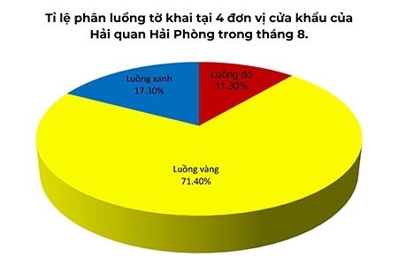 700 declarations in yellow channel and red channel generating each date at four customs branches in Hai Phong
