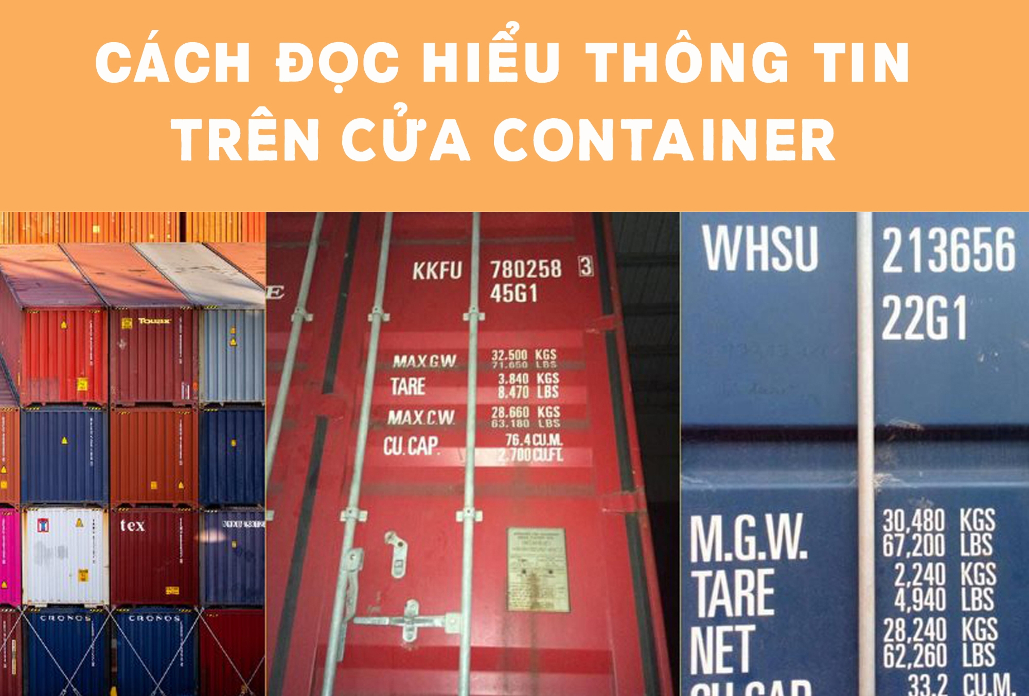 Cách đọc hiểu thông tin trên cửa Container