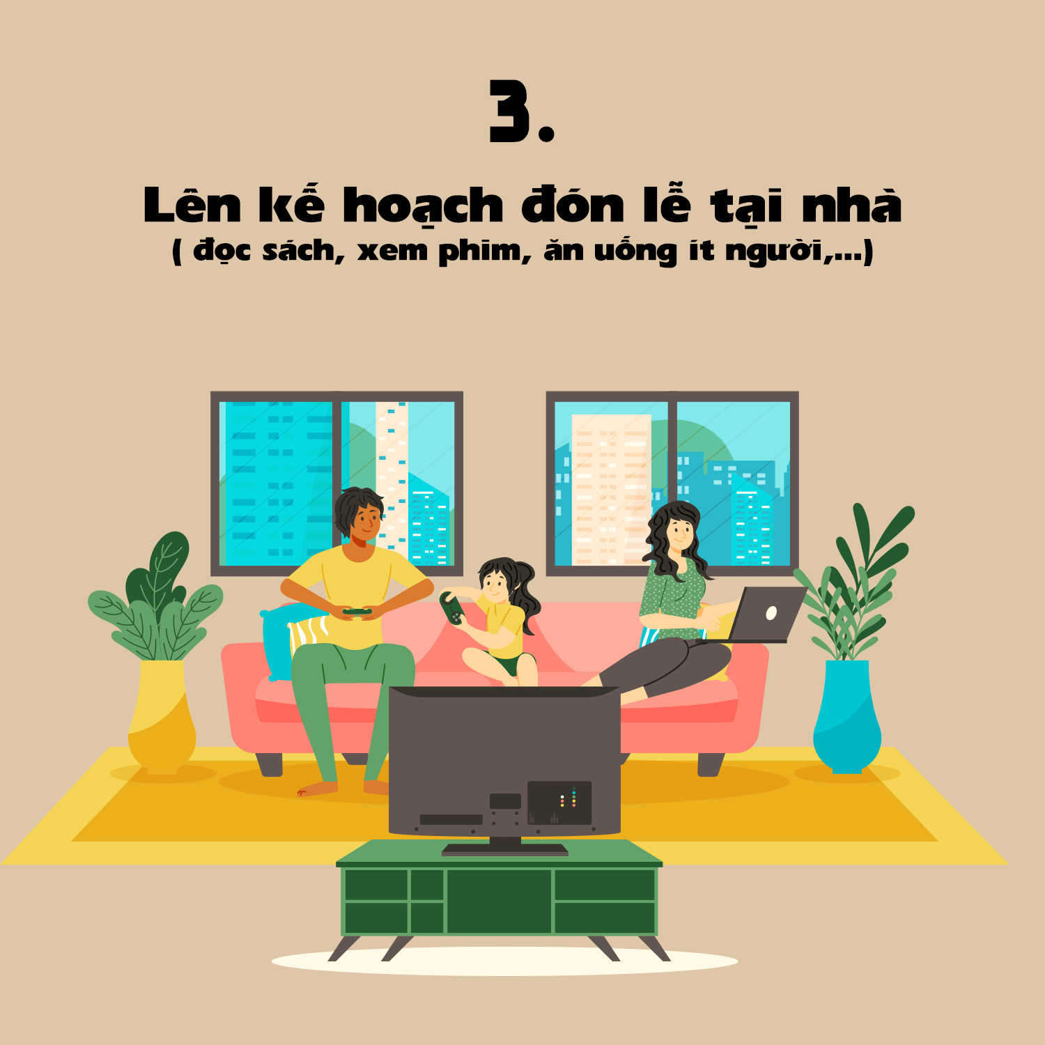 Lên kế hoạch đón lễ tại nhà.